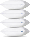 CozyLux Pillows King Size Set of 4, Cooling Hotel Quality Bed Pillows with Soft Down Alternative Fill for Side Back and Stomach Sleepers -…