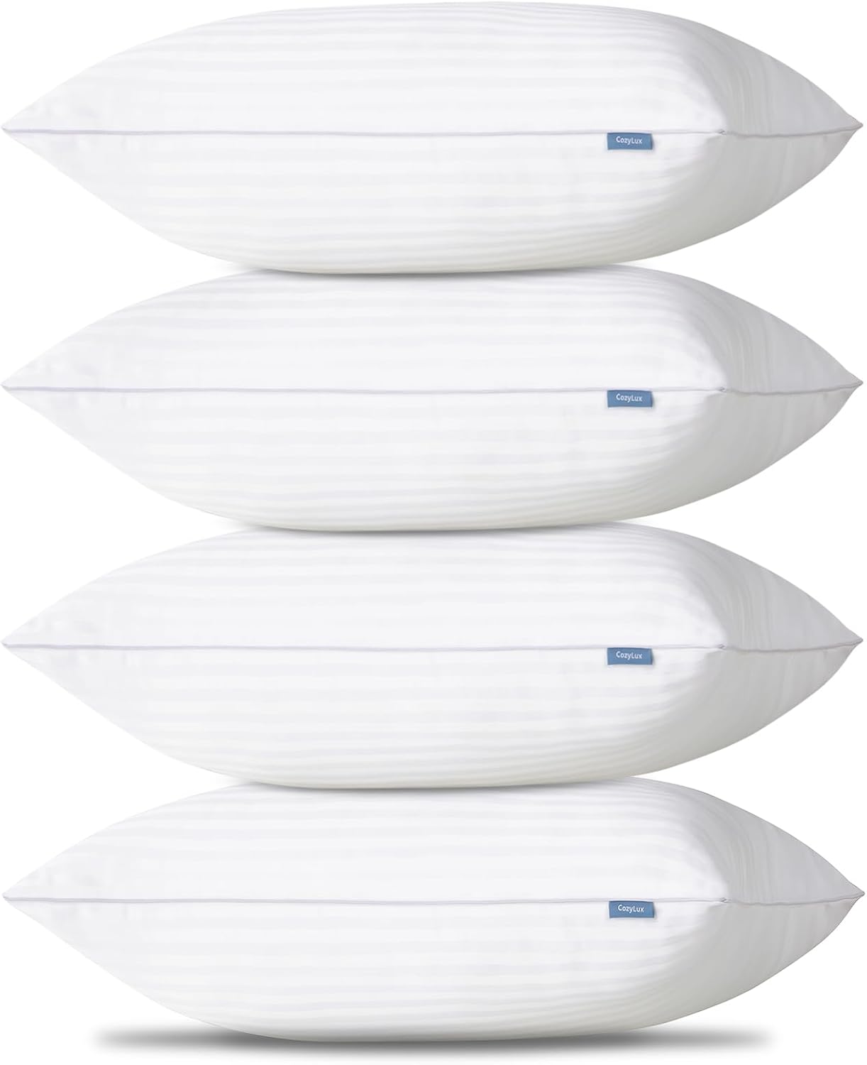 CozyLux Pillows King Size Set of 4, Cooling Hotel Quality Bed Pillows with Soft Down Alternative Fill for Side Back and Stomach Sleepers -…