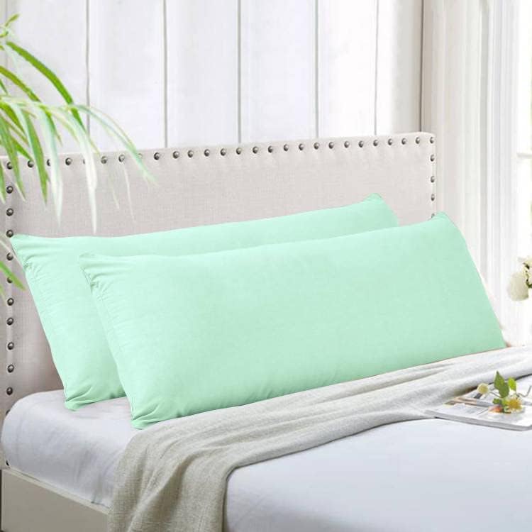 Evolive Body Pillow Covers Pack of 2, 21" x 54", Ultra Soft Brushed Microfiber, Breathable & Cozy Body Pillowcases with Zipper Closure (Min…