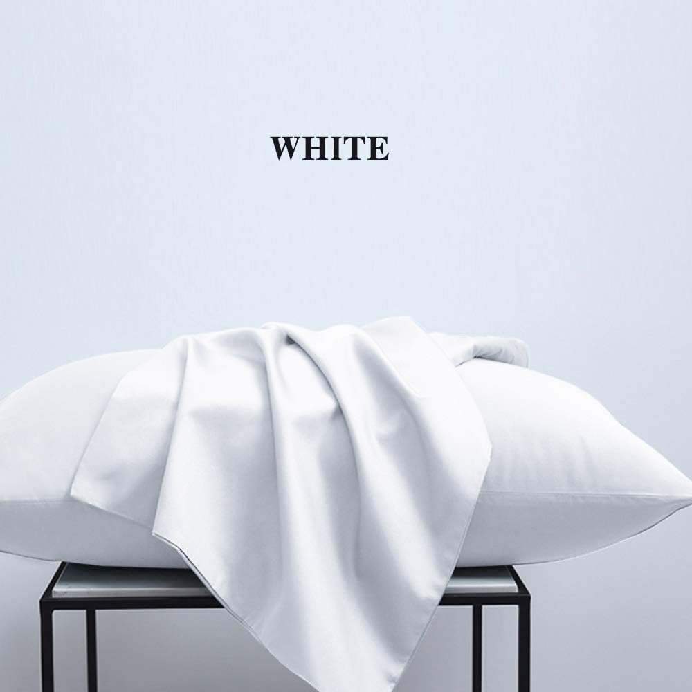 Ntbay Queen Pillowcase Set - 4 Pack Brushed Microfiber 20x30 Pillowcases - Soft, Wrinkle-Free, Fade-Resistant, Stain-Resistant, White Pillo…