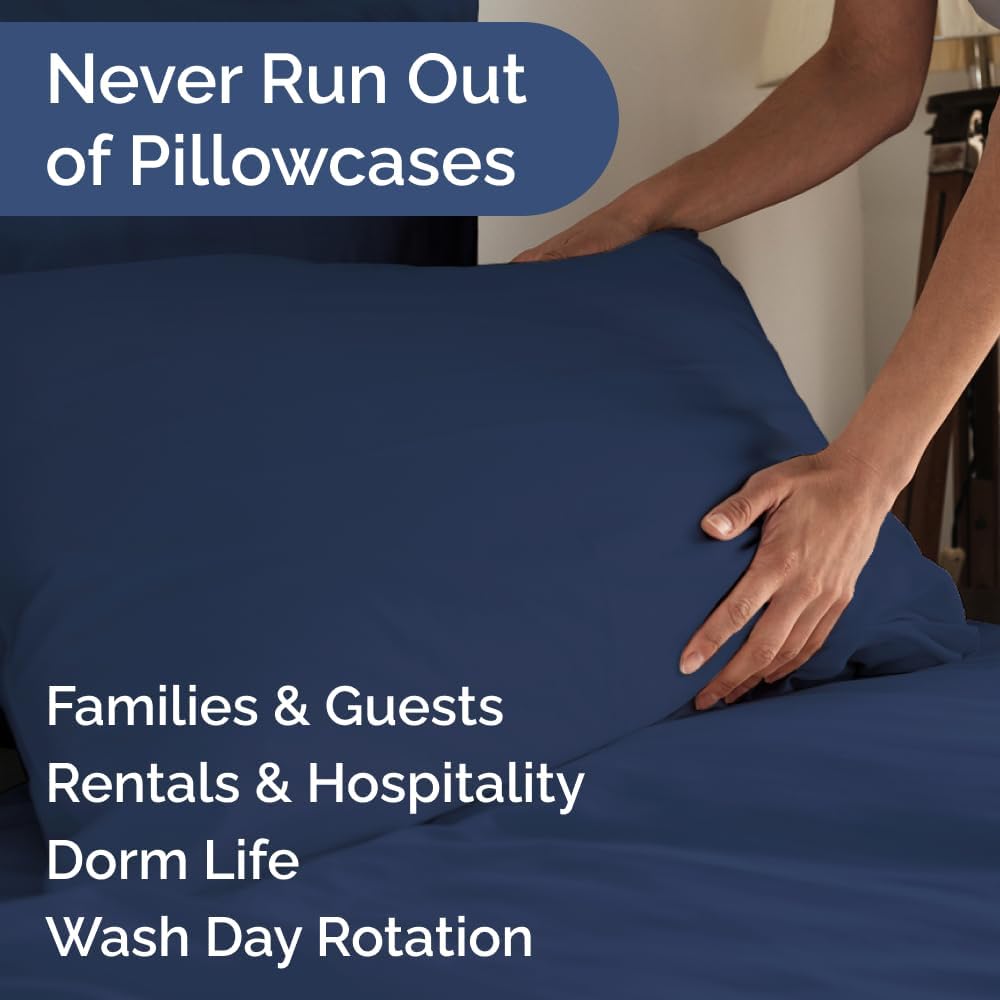 King Pillow Cases Set of 10 - Ultra Soft Hotel Quality Pillowcase Covers - Comfy. Cozy & Wrinkle Free - Shrink, Stain and Fade Resistant…