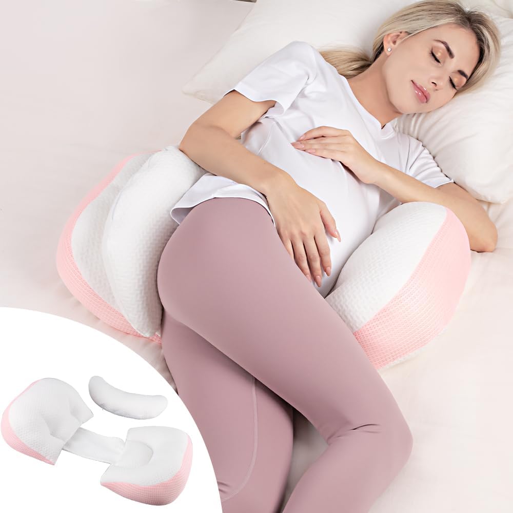 Chilling Home Pregnancy Pillow for Sleeping Portable, Maternity Pillow for Side Sleeper, Travel Wedge Pillow, Body Pillow Support for…