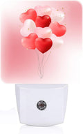 Pink Candy Heart Balloons Night Light, Plug-in Night Lights with Dusk-to-Dawn Sensor for Stairway, Hallway, Bedroom Sleep Friendly Ideal for…