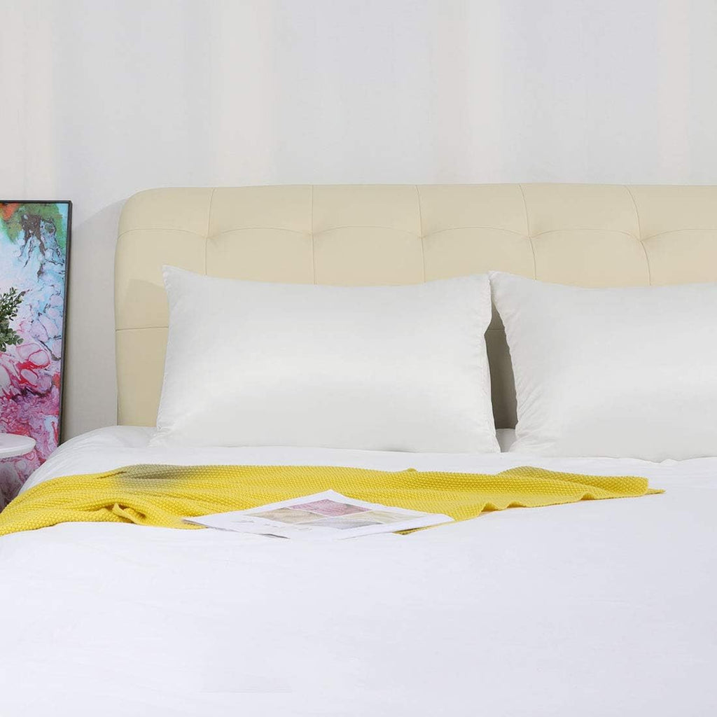 uxcell 2 Pack Silk Satin Pillowcase for Hair and Skin, Cool, Silky, Soft Breathable Pillow Cases Queen Size 20x30 Inch Sateen Pillowcase Sn…