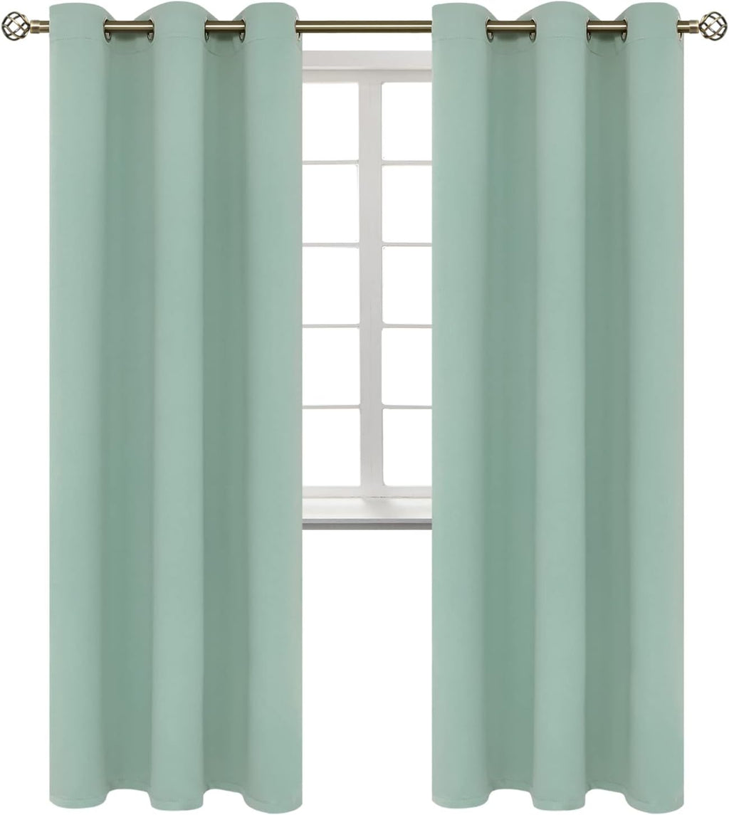 BGment Blackout Curtains - Grommet Thermal Insulated Room Darkening Bedroom and Living Room Curtains, Set of 2 Panels (42 x 84 Inch, Frosty…