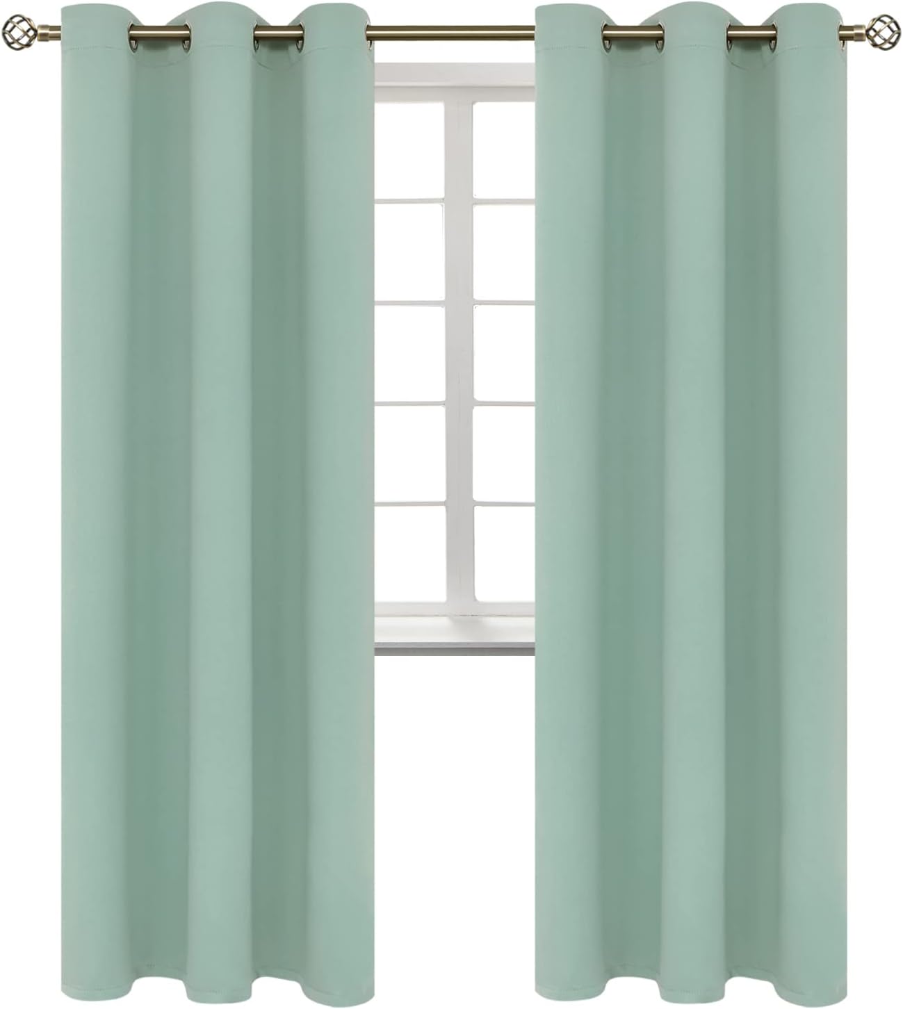 BGment Blackout Curtains - Grommet Thermal Insulated Room Darkening Bedroom and Living Room Curtains, Set of 2 Panels (42 x 84 Inch, Frosty…