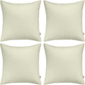 Thmyo 4-Pack 100% Cotton Comfortable Solid Decorative Throw Pillow Case Square Cushion Cover Pillowcase Sublimation Blank Pillow Covers DIY…