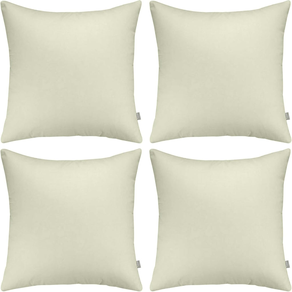 Thmyo 4-Pack 100% Cotton Comfortable Solid Decorative Throw Pillow Case Square Cushion Cover Pillowcase Sublimation Blank Pillow Covers DIY…