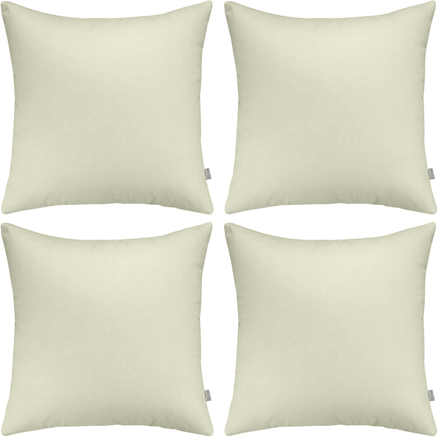 Thmyo 4-Pack 100% Cotton Comfortable Solid Decorative Throw Pillow Case, Thmyo Square Cushion Cover Pillowcase Sublimation Blank Pillow Cove…