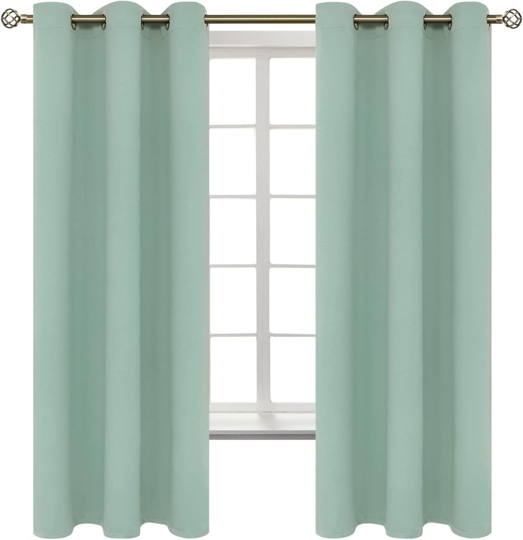 BGment Blackout Curtains - Grommet Thermal Insulated Room Darkening Bedroom and Living Room Curtains, Set of 2 Panels (38 x 63 Inch, Frosty…