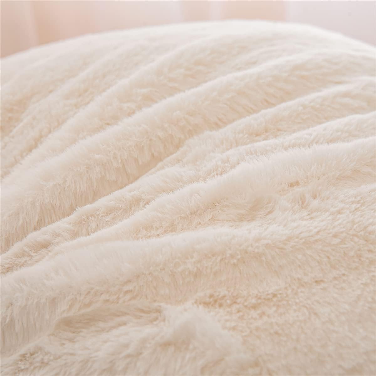 Holawakaka Standard Faux Fur Bed Rest Pillow with Arms, Rabbit Fur Reading Pillows Perfect for Adults, Teens, Kids, Arm, Back, Pregnancy Lu…
