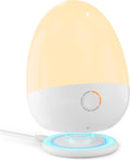 Zuzukid Touch Egg Night Light for Baby Nursery, Rechargeable Portable Kids Nightlight Lamp with 1-6H Feeding Timer, 3 Color Temperatures Di…