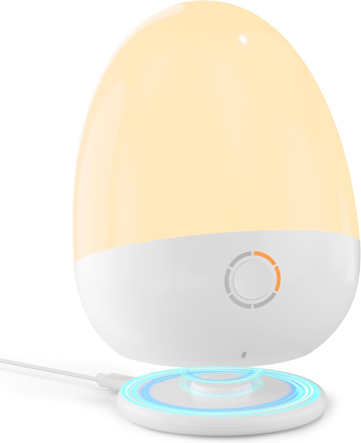 Zuzukid Touch Egg Night Light for Baby Nursery, Rechargeable Portable Kids Nightlight Lamp with 1-6H Feeding Timer, 3 Color Temperatures Di…