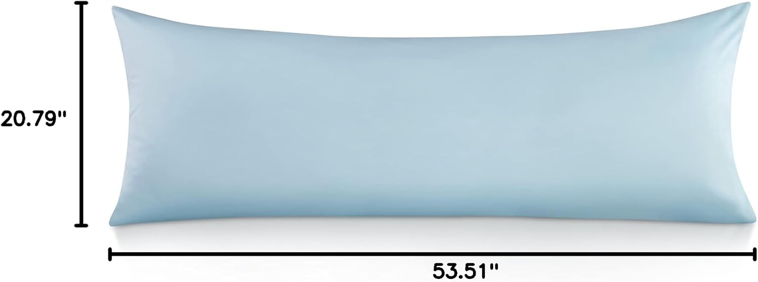 Oubonun 100% Cotton Body Pillowcase - 800 Thread Count/21x54, Moisture Absorbent and Breathable, Hotel Body Pillow Cover for All Seasons, L…