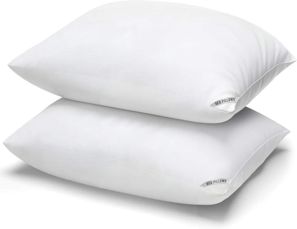 Piwaal Luxury Hotel Pillows for Sleeping 2 Pack, Bed Pillows Standard Size Set of 2, Down Alternative Filling, Pillows for Back, Stomach and…