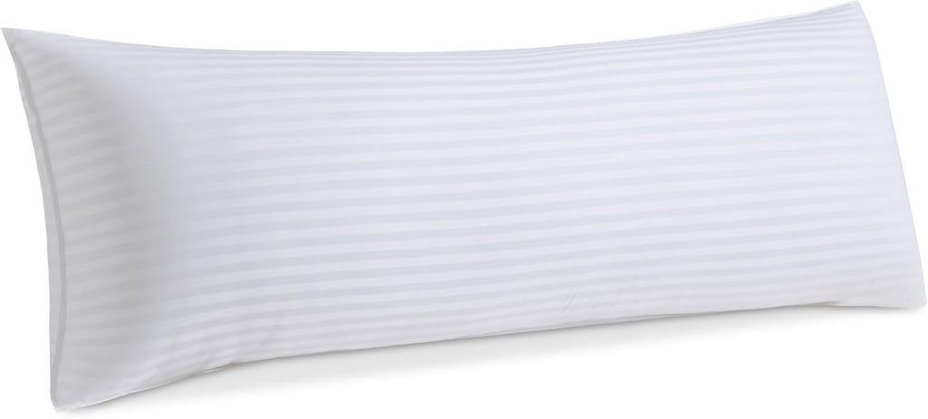 Oubonun Striped Body Pillow, Breathable Cooling Cotton Cover, Soft and Fluffy 3D Down Alternative Microfiber Filled, Long Bed Pillow for Si…