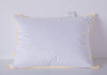 Goose Down Feather Soft Pillows Queen Size One Pillow 100% Cotton Supportive Cool Bed Pillows for Back Side Stomach Sleepers