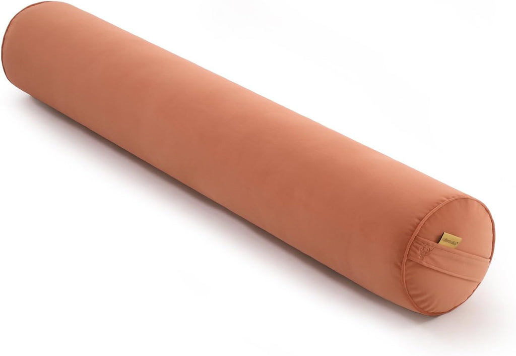 Body Pillow for Adults, Long Round Pillow, Big Cylindrical Pillow, Large Full Bolster Pillows for Side Sleepers (Amber Orange, 47.24"*7.87")