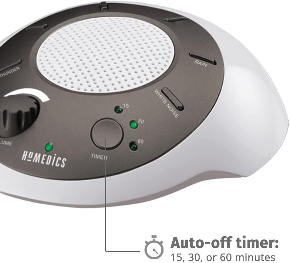 Homedics SoundSleep White Noise Sound Machine, Gold, Small Travel Sound Machine with 6 Relaxing Nature Sounds, Portable Sound relaxation…