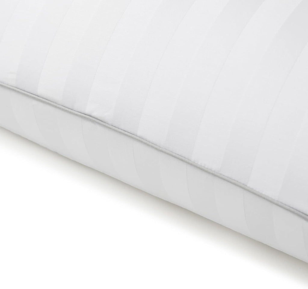 Martha Stewart Hotel Collection Bed Pillows 100% Cotton 500 Thread Count Damask Stripe Embroidered King Size (Pack of 6)