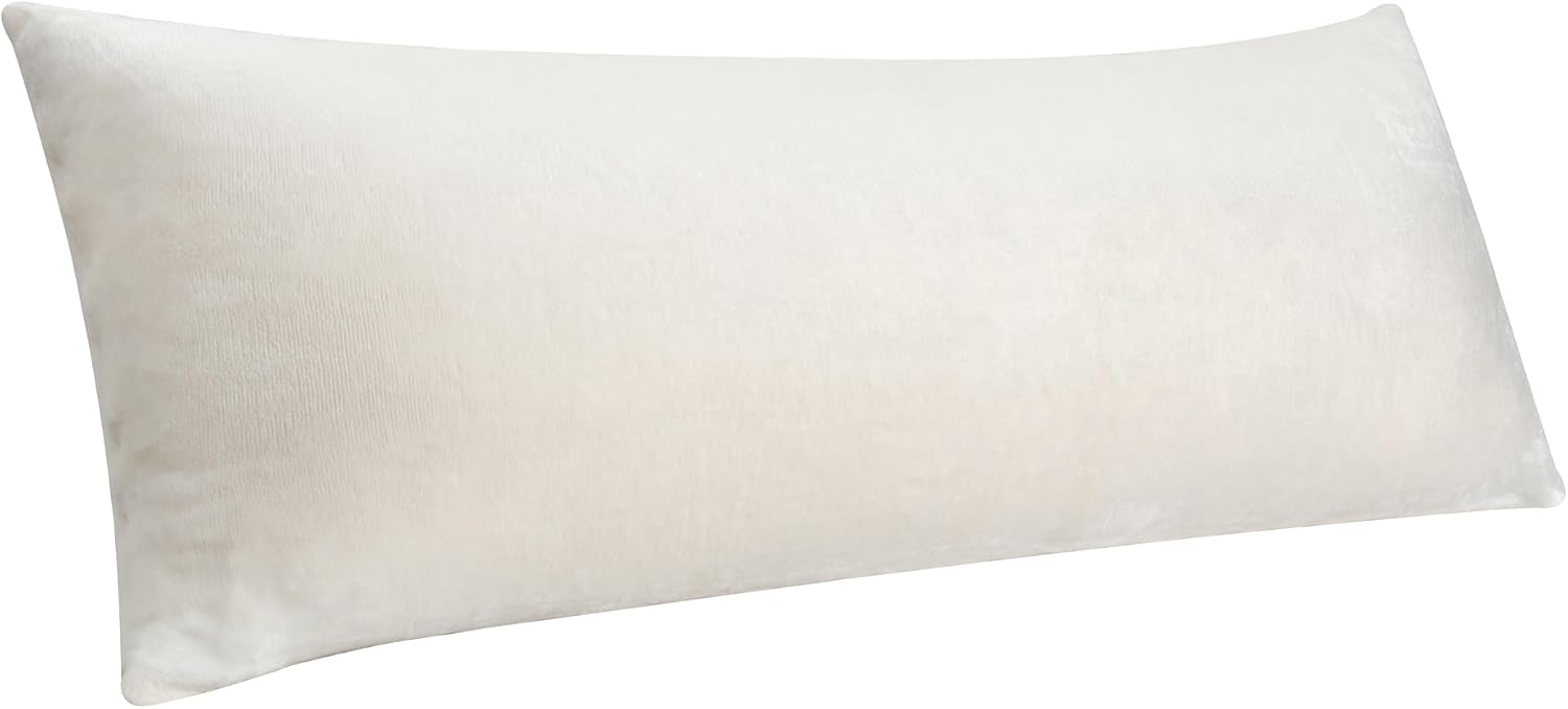 Bedelite Body Pillow Cover with Zipper Closure, Super Soft and Cozy Fuzzy Fleece Pillowcase 20 x 54 Inches, Luxury Fluffy Plush Long Body P…