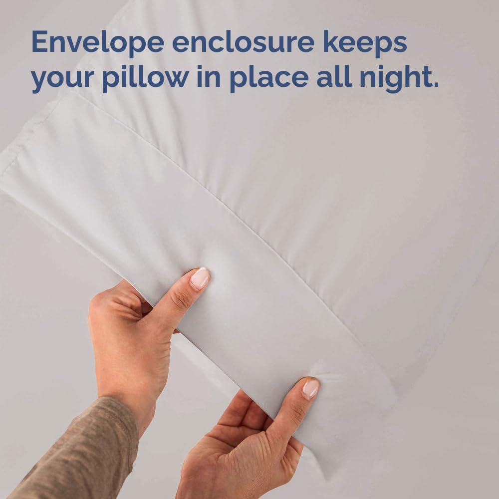 CGKUnlimited Queen Pillow Cases - 2 Pack - Super Soft Pillowcase Covers - Envelope Enclosure - Hotel Quality Pillow Protectors - Wrinkle Fr…