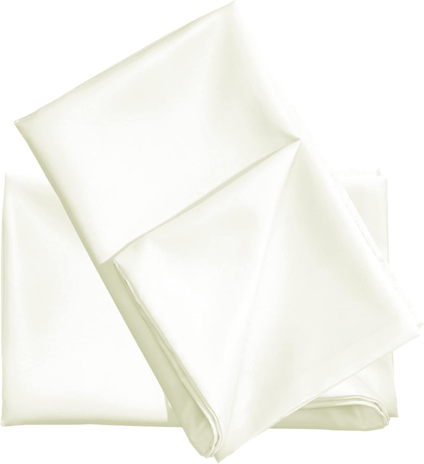 uxcell 2 Pack Silk Satin Pillowcase for Hair and Skin, Cool, Silky, Soft Breathable Pillow Cases King Size 20x36 Inch Sateen Pillowcase Pea…