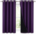 Nicetown Kitchen Full Blackout Curtain Panels, Super Thick and Soft Insulated Window Covers, 100% Blackout Draperies with Black Backing for…