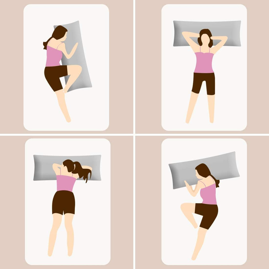 PiccoCasa Body Pillow Cover with Zipper Closure, 110 GSM Brushed Microfiber, Brown (20"x48") cotton