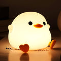 Dodo Duck Night Light, 50Hrs Duck Lamp Squishy, Tap Control 2 Brightness, 20Min Auto-Off, Rechargeable Animal Night Light for Kids…