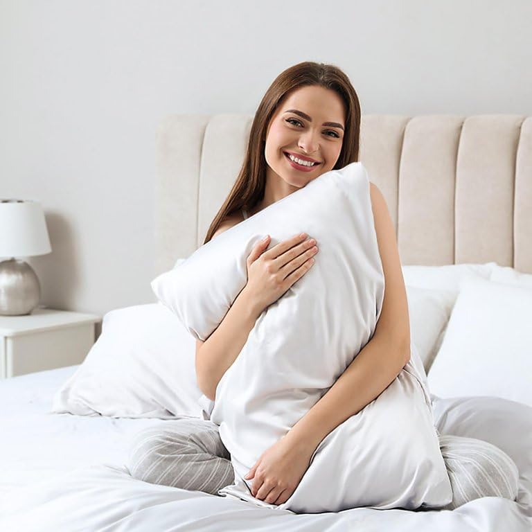 Komfit Luxury 100% Egyptian Cotton Pillowcases Queen Size Set of 2 – Ultra Soft Breathable Cooling Bed Pillow Covers with Envelope Closure,…