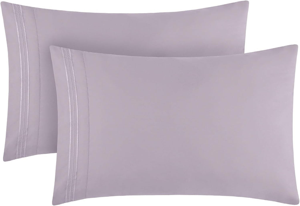 Mellanni Pillow Cases - Luxury, Extra Soft, Cooling Pillow Covers - 2 PC Iconic Collection Pillowcases - Envelope Closure (Standard/Queen 2…