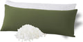 WhatsBedding Memory Foam Body Pillow with Breathable Zippered Cotton Cover, Full Body Pillow for Adults, Long Pillow for Sleeping, Firm Pil…