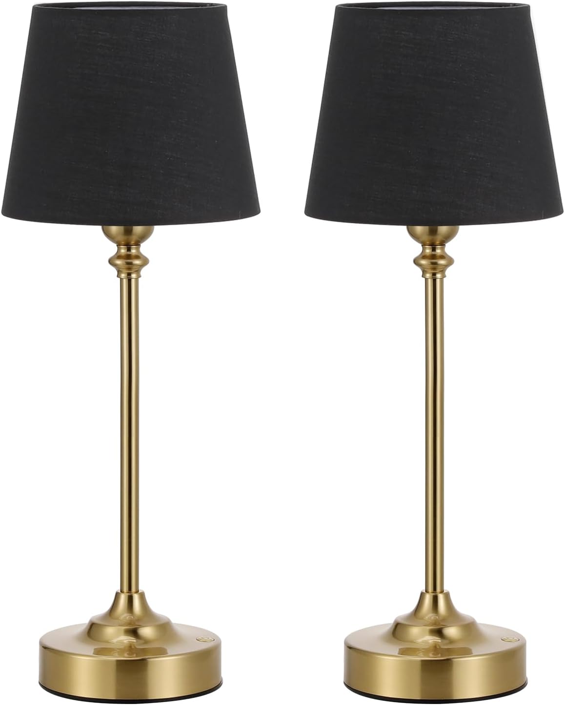 Kakanuo Cordless Table Lamps Rechargeable Set - 2 Pack Brass 4000mAH Battery Operated Lamps for Decor, 3000K Stepless Dimming Touch…