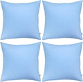 Thmyo 4-Pack 100% Cotton Comfortable Solid Decorative Throw Pillow Case, Square Cushion Cover Pillowcase Sublimation Blank Pillow Covers DI…