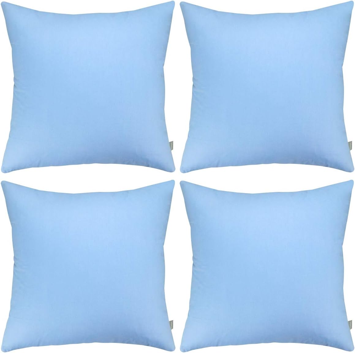 Thmyo 4-Pack 100% Cotton Comfortable Solid Decorative Throw Pillow Case, Square Cushion Cover Pillowcase Sublimation Blank Pillow Covers DI…