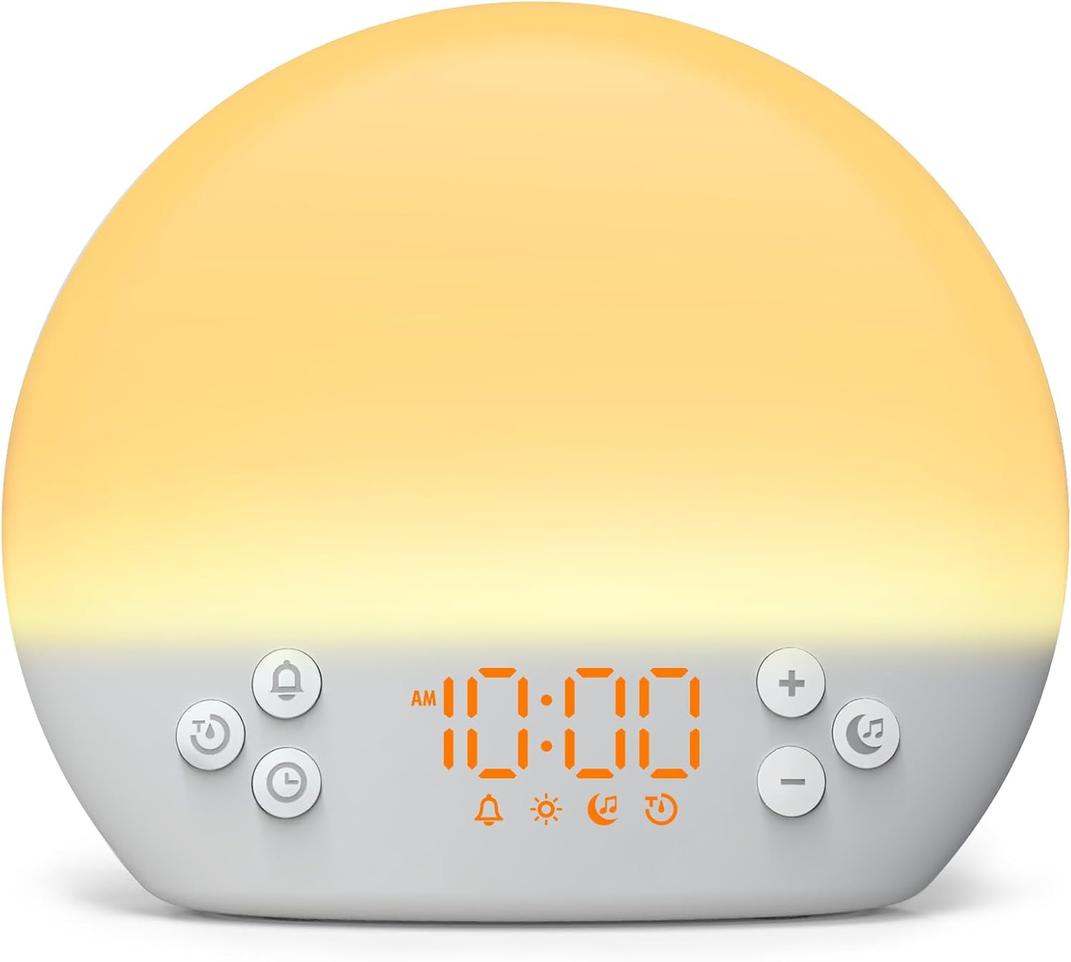 Wake up Light Sunrise Alarm Clock, Digital Alarm Clock Bedside Dimmable Night Light, White Noise Sound Machine 30 Soothing Sounds, Loud…