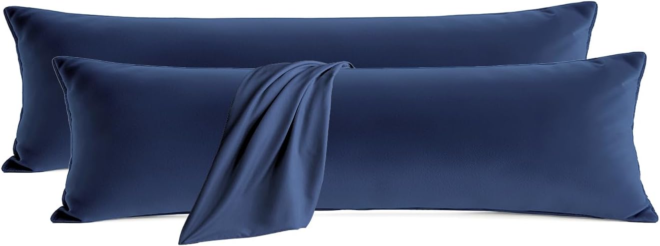 QJFabricCO Q&J Fabric Co. Body Pillow Pillowcase Set of 2, Brushed Microfiber 20x54 Pillow Cases, Soft, Wrinkle-Free, Fade-Resistant, Pillow…