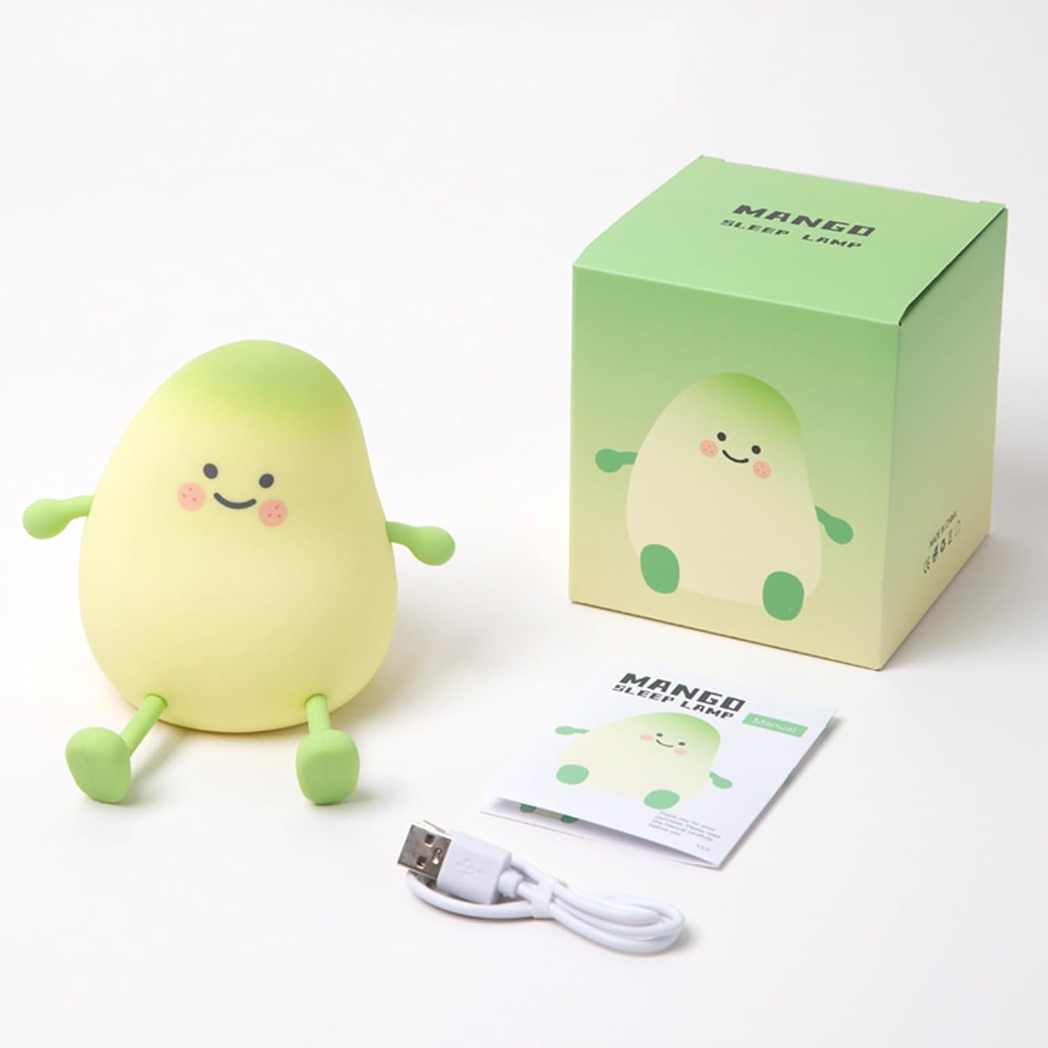 Smoorita Cute Night Light for Kids, Mango Sleep Lamp Warm Light Bedroom Decor Kids Night Light, Silicone Nightlight Baby Nursery Night Ligh…