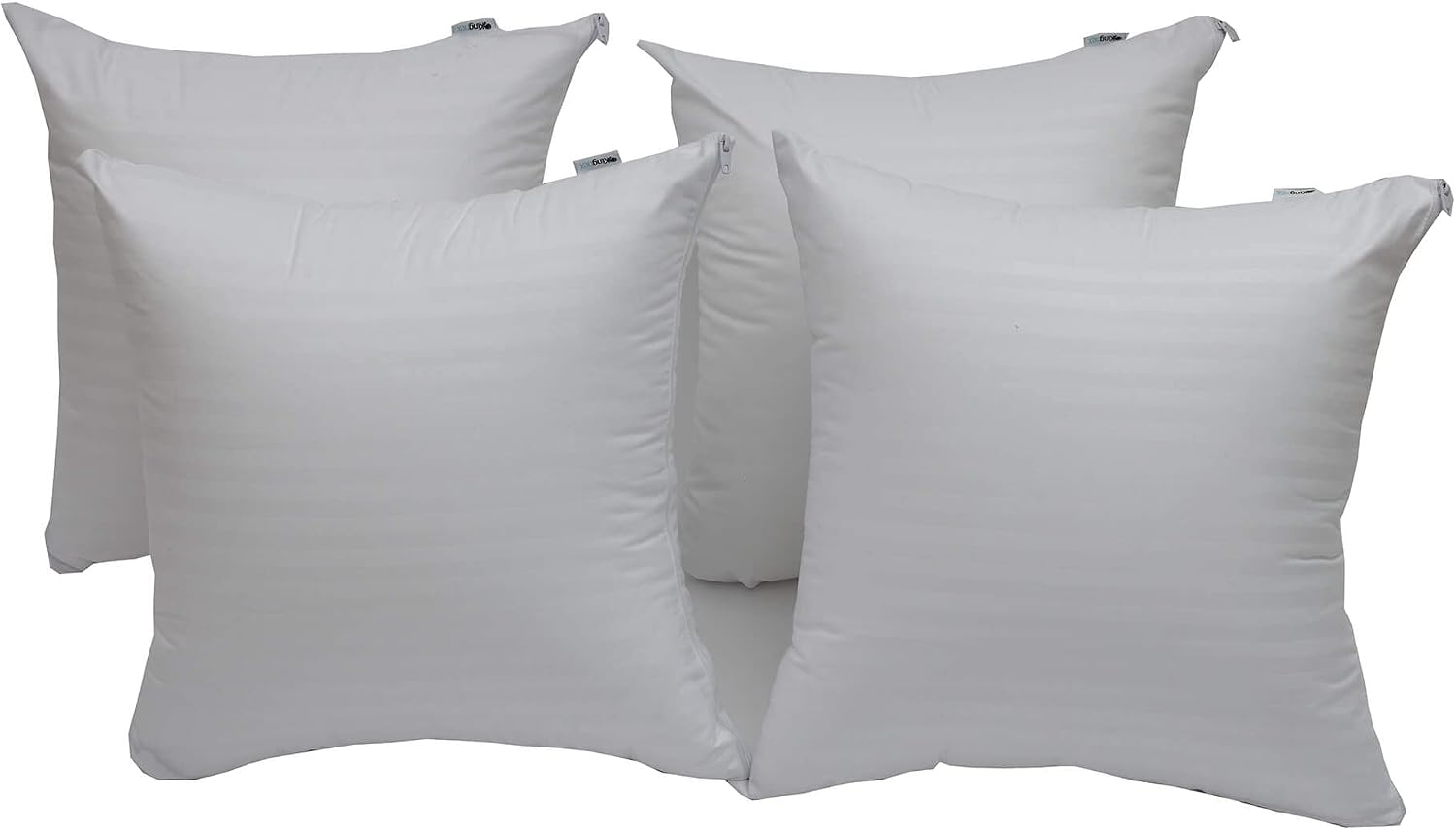 4 Pack Feather Proof Pillow Protectors 20x20 Waterproof Cover for Goose Down Square Throw Pillows