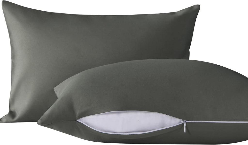 Ntbay 2 Pack Toddler Pillows with Pillowcases, Soft Cotton Down Alternative 13x18 Travel Pillow with Microfiber Zippered Pillowcases for Sl…