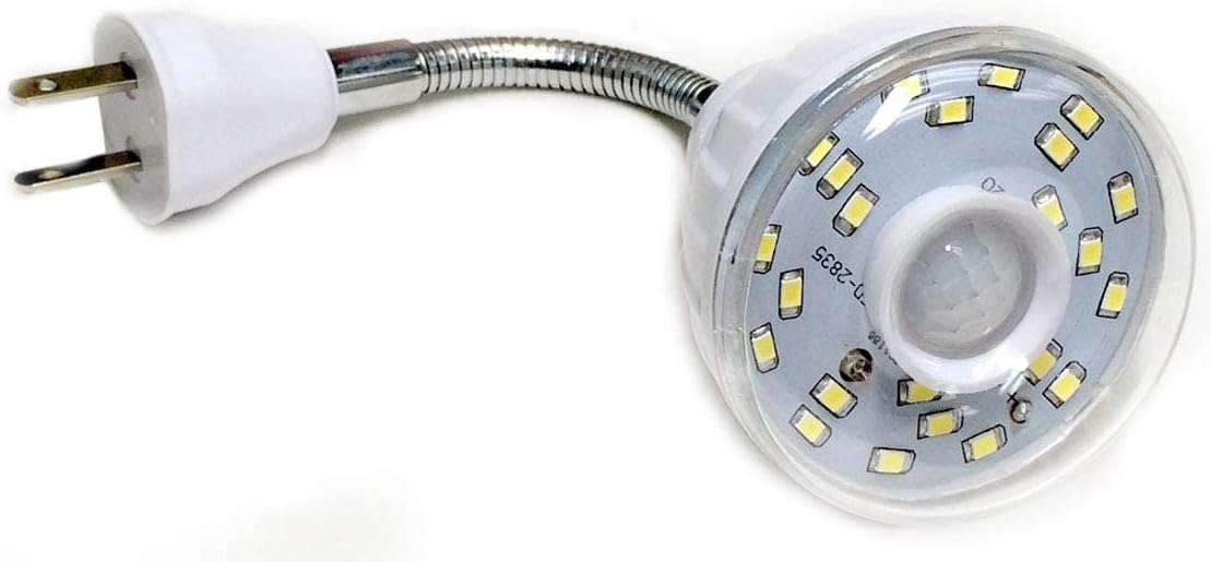 Motion-Activated LED Night Light for AC Outlet Plug-in White