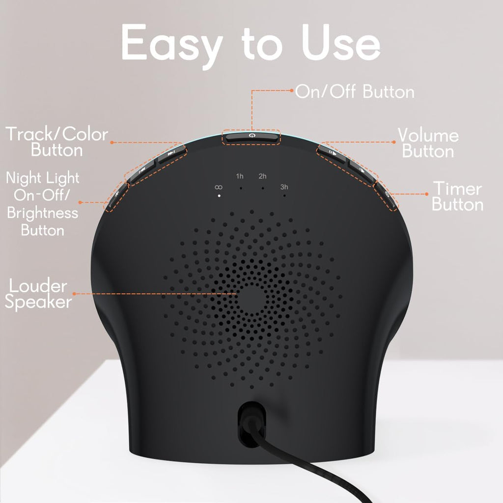 BrownNoise Brown Noise Sound Machine with 30 Soothing Sound 12 Colors Night Light and White Noise Machine 36 Volume Levels 4 Timers and Mem…