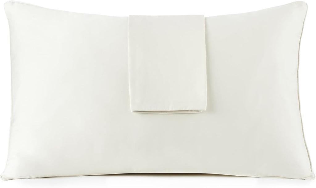 WhisperOrganics Organic Cotton Pillow Protector - 100% Waterproof Pillow Protector Queen Size GOTS & Fairtrade Certified - 140GSM Hypoaller…