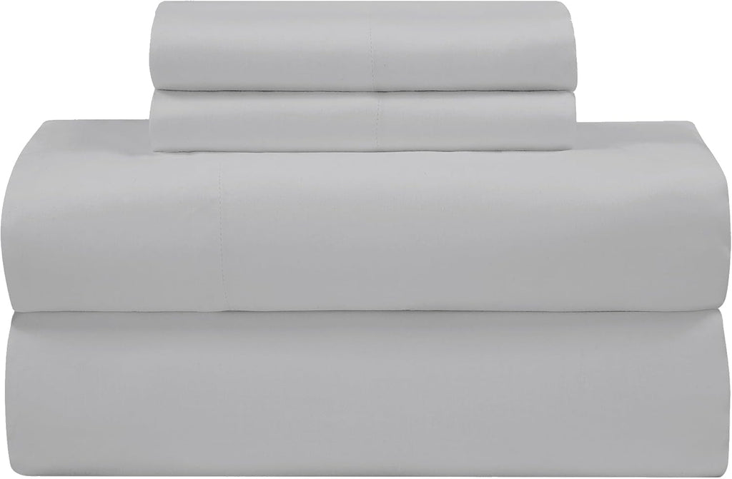 Royalelinens ROYALE LINENS Bamboo Viscose Queen Sheet Set - Cooling Bed Sheet Set - 1 Fitted, 1 Flat & 2 Pillowcase - Fits Up to 16" - Orga…