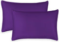 Queen Pillowcases by Pure Bamboo, Genuine 100% Organic Viscose Derived from Bamboo, Luxuriously Soft & Cooling, Double Stitching…
