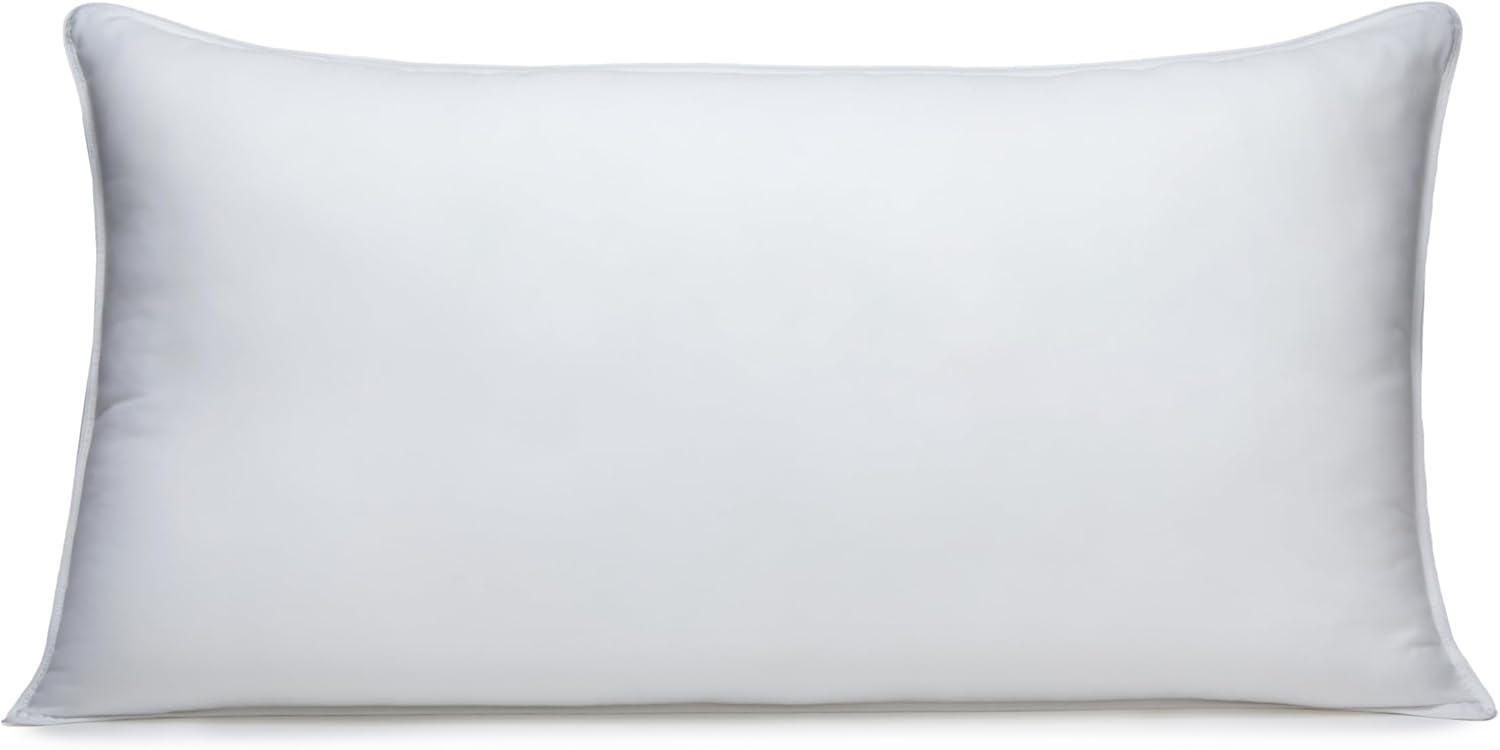 Amazon Basics Down-Alternative Pillows for Stomach and Back Sleepers, Soft Density, Machine Washable, 20 x 36 inches, White, 2-Pack
