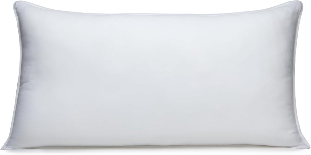Amazon Basics Down Alternative Bed Pillows for Back and Side Sleepers, Medium Density, King Size, 36" x 20", White, 2-Pack