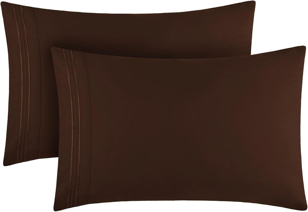 Mellanni Pillow Cases - Luxury, Extra Soft, Cooling Pillow Covers - 2 PC Iconic Collection Pillowcases - Envelope Closure (King 20" x 40",…