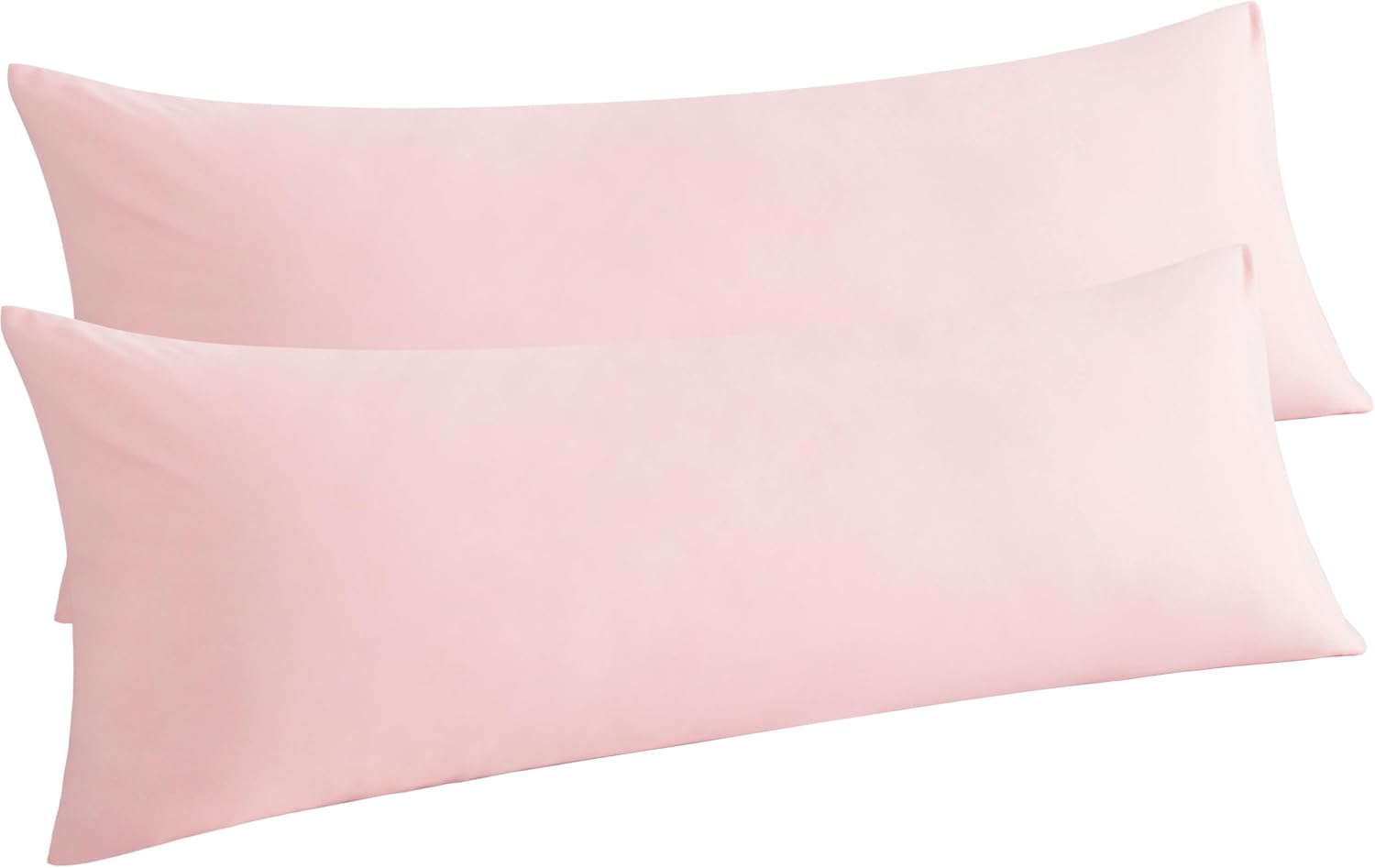 Ntbay Body Pillow Cases Set of 2, 2 Pack Brushed Microfiber 20x54 Pillow Cases, Soft, Wrinkle, Fade, Stain Resistant Blush Pink Pillow Case…